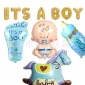 外贸 亚马逊 ebay热销it-s a boy 婴儿宝宝奶瓶脚丫铝箔套装气球