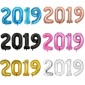 40寸访美数字2019新年铝膜气球套装 2019多色数字铝箔气球套餐